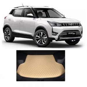 7D Car Trunk/Boot/Dicky PU Leatherette Mat for	XUV300  - Beige